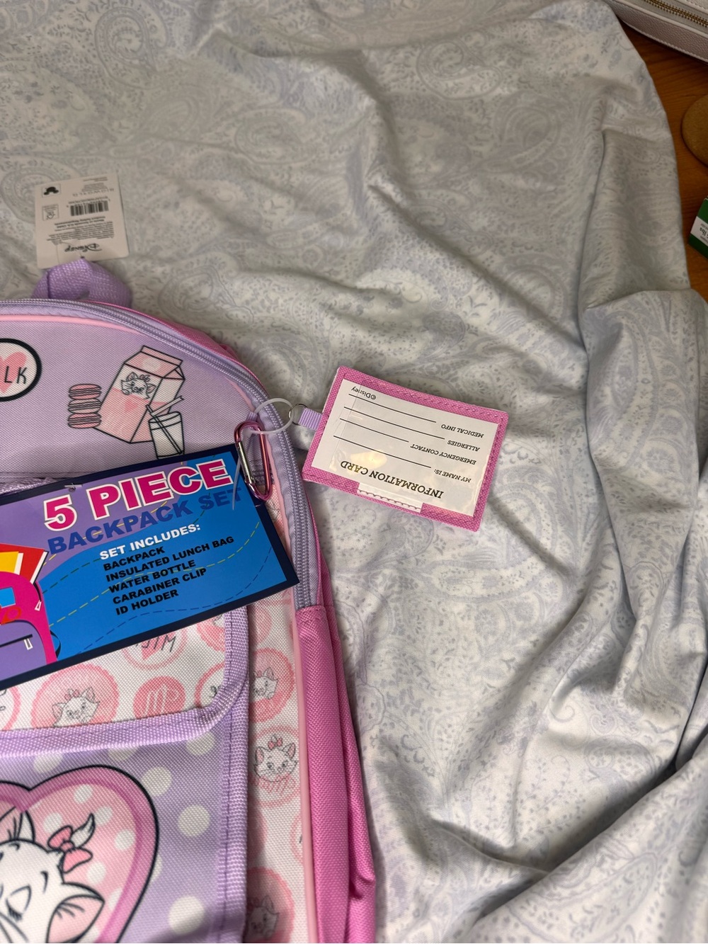 The Aristocats Marie & Milk 5 Piece Backpack Set - Picture 4 of 10